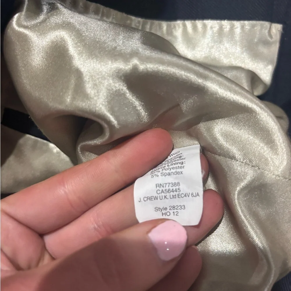 J. Crew School Boy Blazer Navy Blue Gold Buttons Classic Wool Preppy Size 2 - Picture 6 of 6